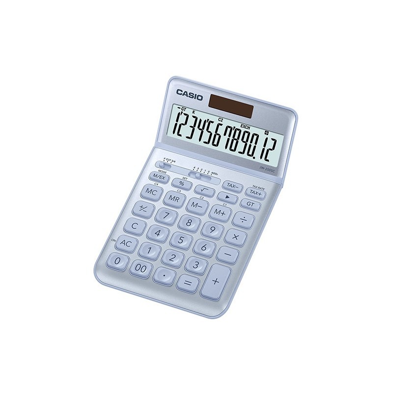 CALCULADORA GRANDE 12dig. CASIO CELESTE 