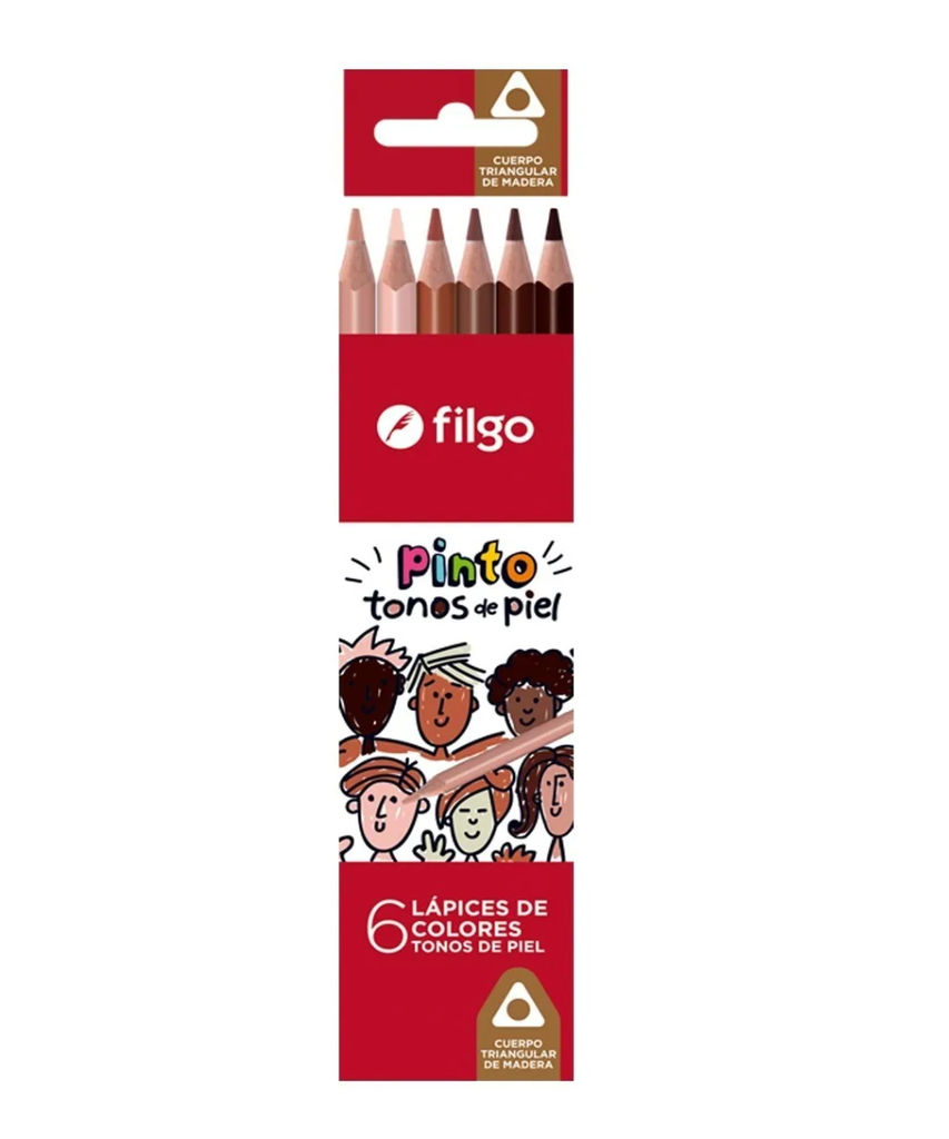 LAP.COLORES x 6 TONOS PIEL  PINTO FILGO