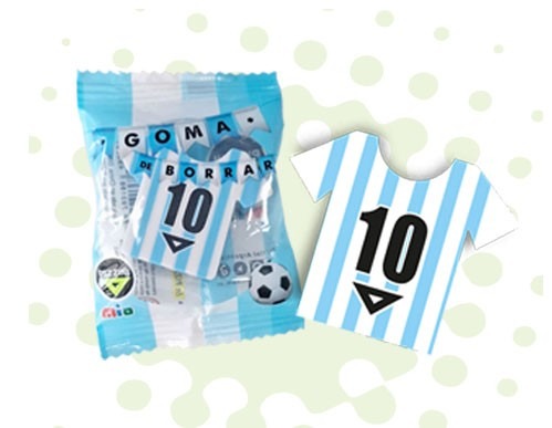 GOMA P/LAPIZ  CAMISETA ARGENTINA PIZZINI