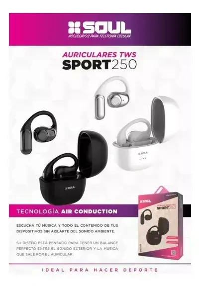 AURICULAR MANOS LIBRE TWSA250BL SPORT SOUL