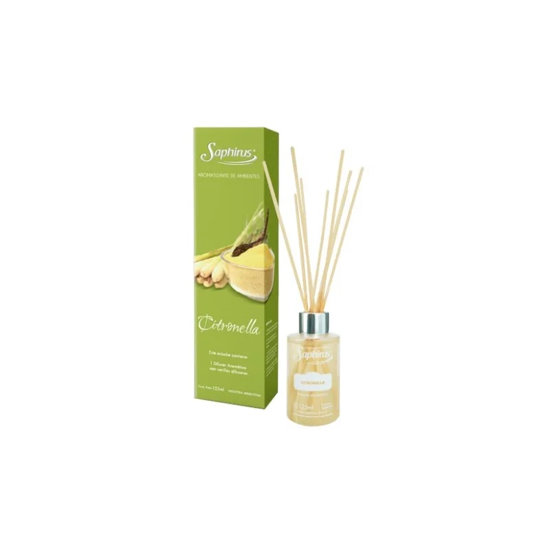 DIFUSOR C/VARILLAS 125ml.CITRONELLA SAPHIRUS