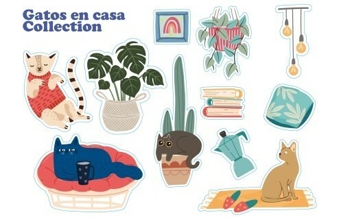 STICKER DE GATOS SOBRE x 22u. TALBOT