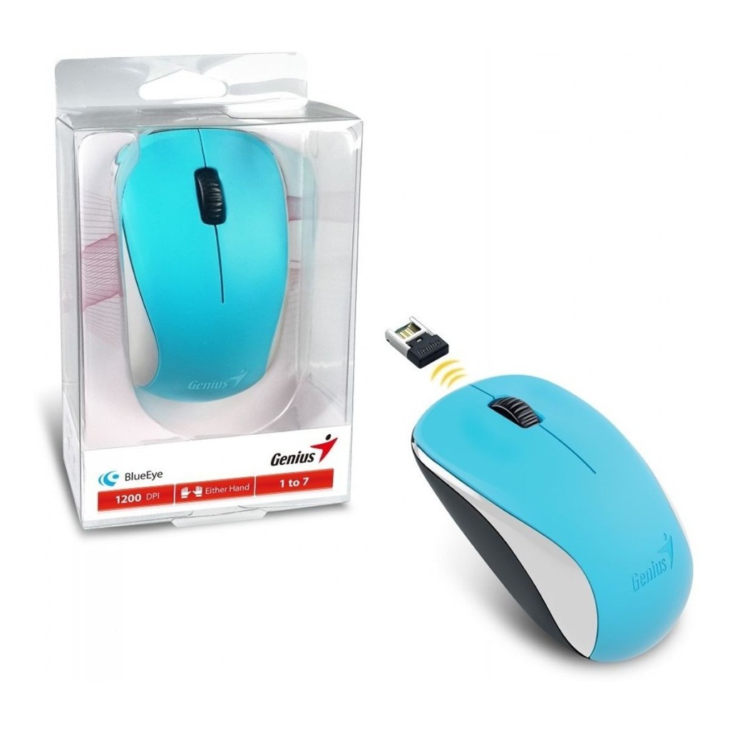 MOUSE USB INALAM.WIREL NX 7000 BLUE GENIUS 