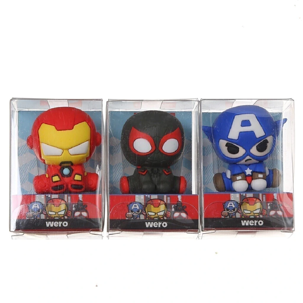 GOMA DE LAPIZ 3D MARVEL