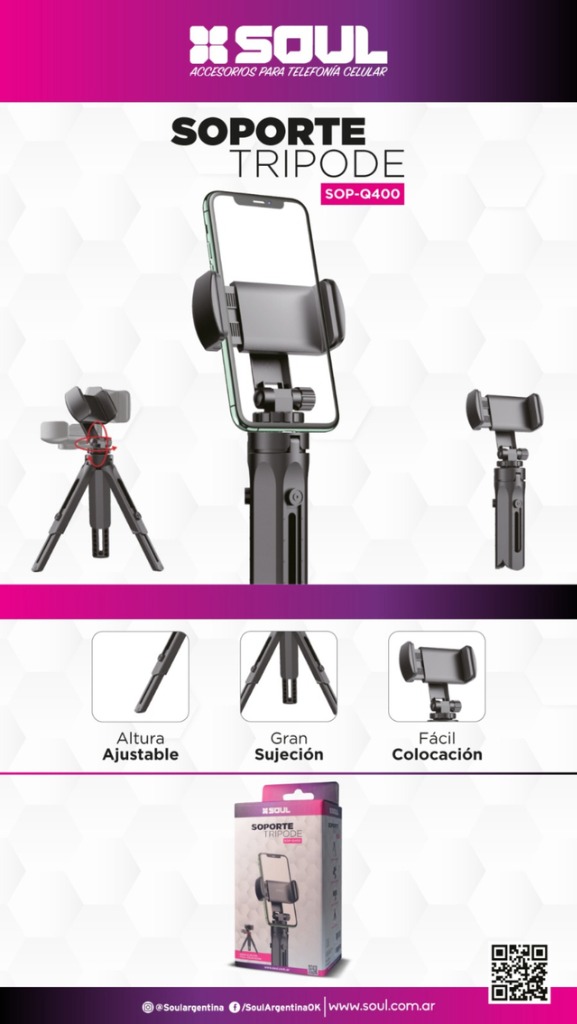 SOPORTE C/TRIPODE SOP-Q400 SOUL
