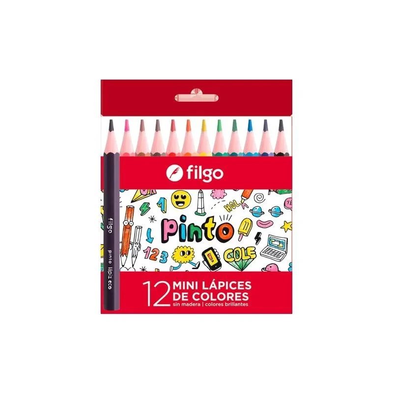LAP.COLORES 12u.CORTOS PINTO FILGO