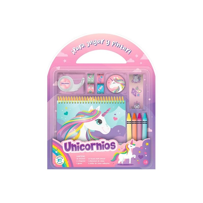 SET DE ARTE P/JUGAR Y PINTAR UNICORNIOS