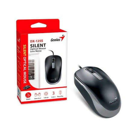 MOUSE  C/CABLE  DX-1255  NEGRO GENIUS 