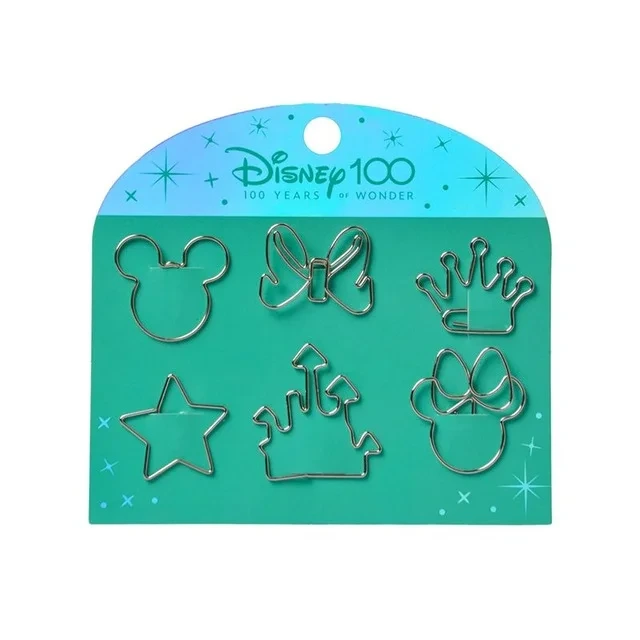 BROCHES CLIPS C/FORMA x6u. DISNEY 100