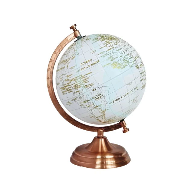 GLOBO TERRAQ.B/BRONCE 20cm.GOLD POLITICO