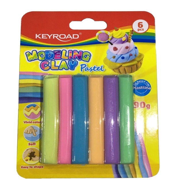 PLASTILINAS PASTEL  15grs.x6u.COL.SURT.KEYROAD