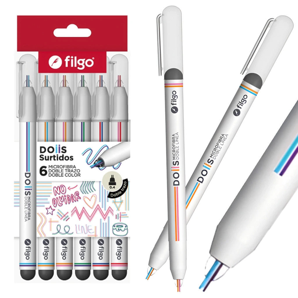 MICRO FIBRA DOBLE LINEA X 6unid. FILGO