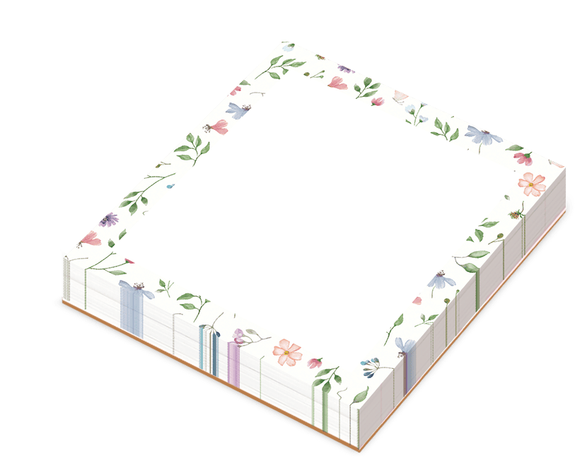 TACO PAPEL 9x9cm.LISO DECORADO FIORE