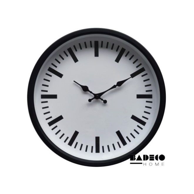 RELOJ METAL NEGRO FDO/ BLANCO 30cm. 