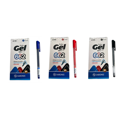 ROLLER  GEL 0.5mm. GL662 Ex.TINTA C/GRIP SABONIS