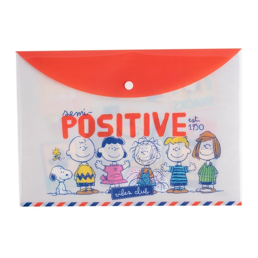SOBRE PVC A4 C/BROCHE HORIZ.SNOOPY