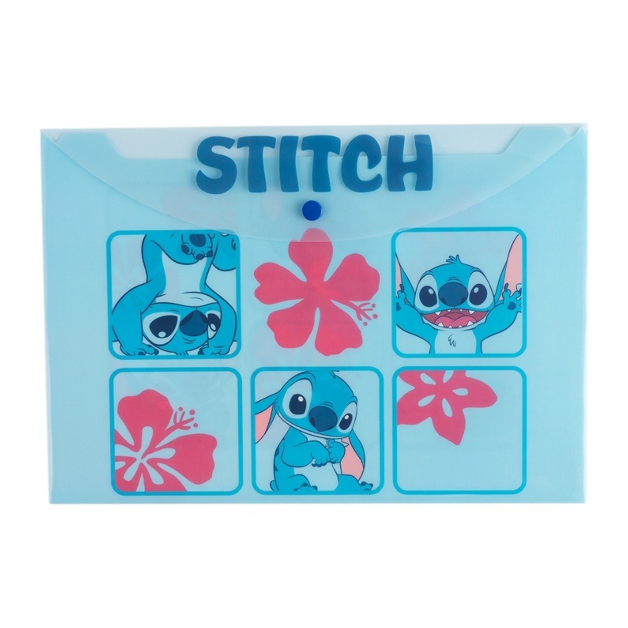 SOBRE PVC A4 C/BROCHE HORIZ.STITCH