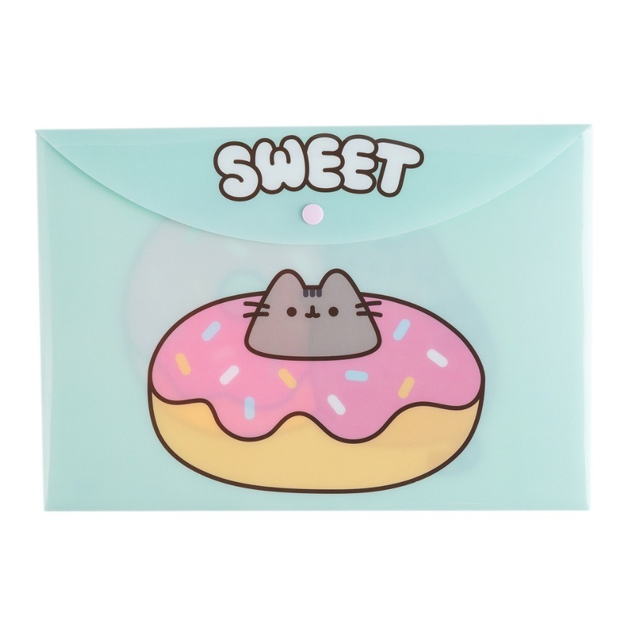 SOBRE PVC A4 C/BROCHE HORIZ.PUSHEEN