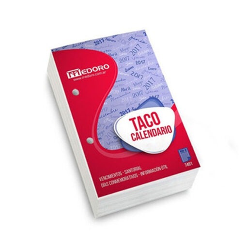 TACO CALENDARIO CHICO 2026 MEDORO