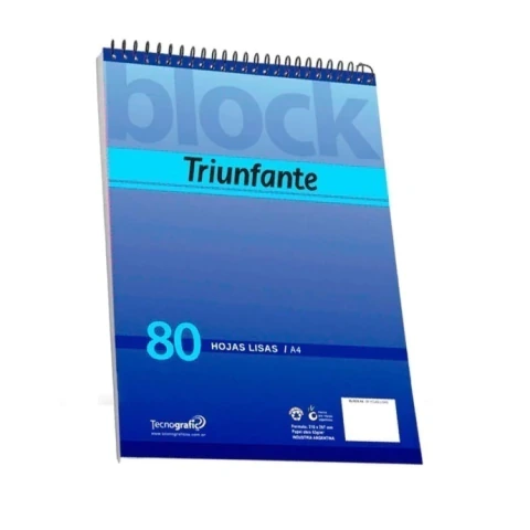 BLOCK A4 C/ESP.80HL.TRIUNFANTE