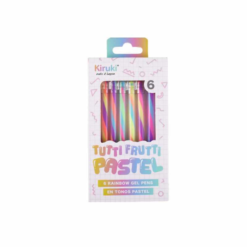 ROLLER GEL x10u. PASTEL TUTTI FRUTTI KIRUKI
