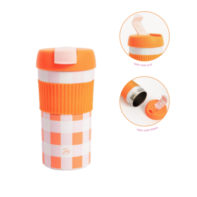 VASO 500ml.C/TAPAyPICO TERMICO COLORBLOCK